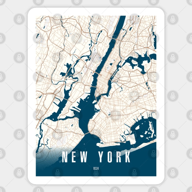 new york city map Sticker by PrintstaBee